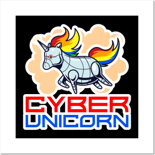 cyber Unicorn Posters and Art